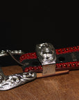 Ceinture Ariat Rouge et Argent 30